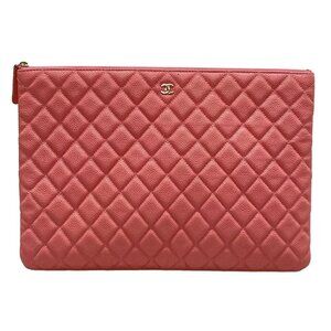 CHANEL - Pink Calfskin Clutch Bag